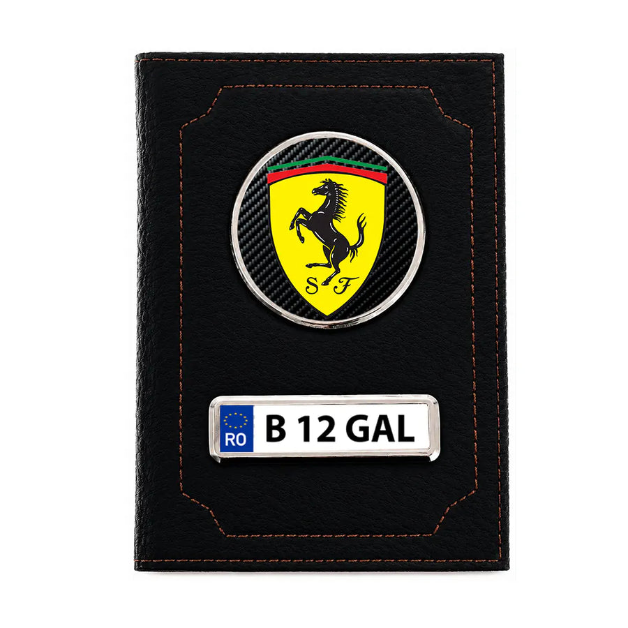 Portofel personalizat pentru acte auto – Ferrari