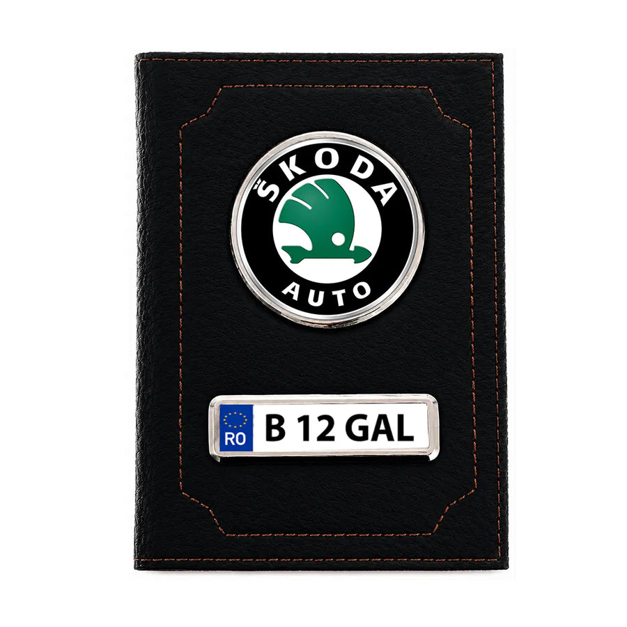 Portofel personalizat pentru acte auto – Skoda