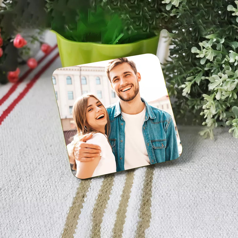 Magnet MDF personalizat cu poza sau text - 8x8 cm