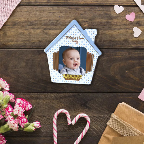 Magnet personalizat cu poza - Casuta albastra