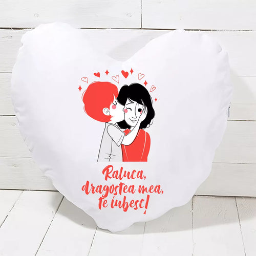 Perna in forma de inima personalizata cu nume - Dragostea mea