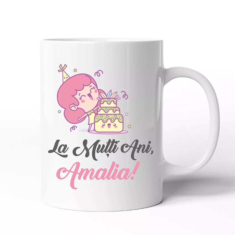 Cana personalizata cu nume - La multi ani