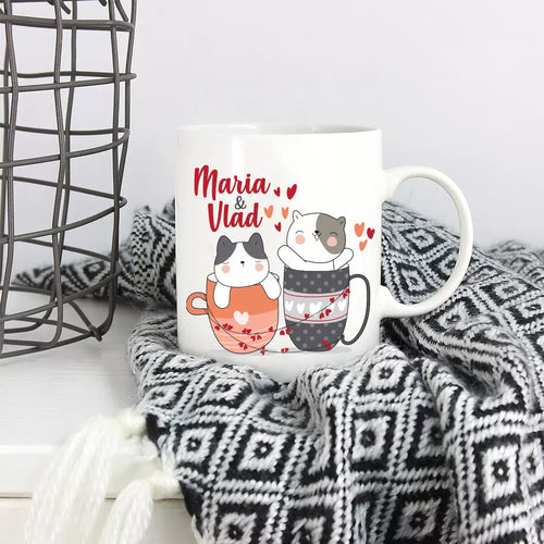 Cana personalizata cu nume - Pisicute in cani