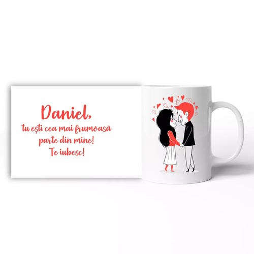 Cana personalizata cu nume si mesaj - Cea mai frumoasa parte din mine