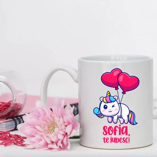 Cana personalizata cu nume - Te iubesc