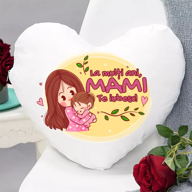 Perna in forma de inima personalizata - La multi ani mami
