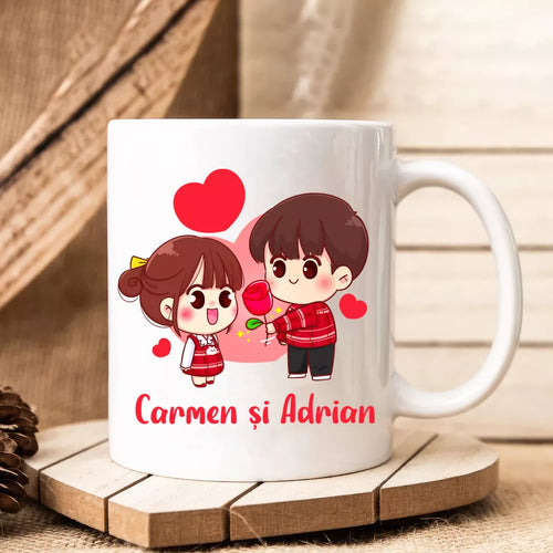 Cana personalizata cu nume - Indragostiti