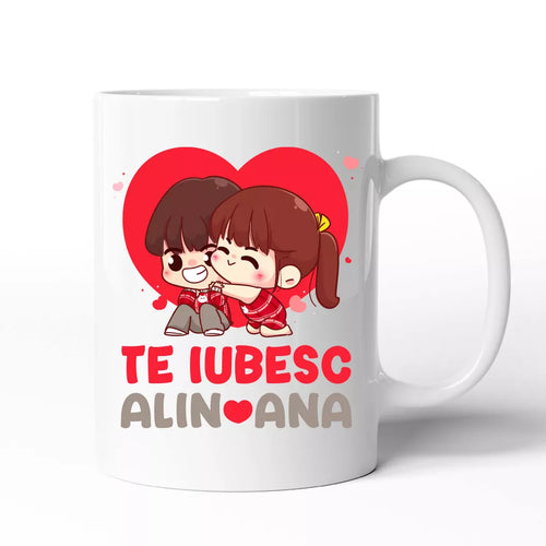 Cana personalizata cu nume - Te iubesc