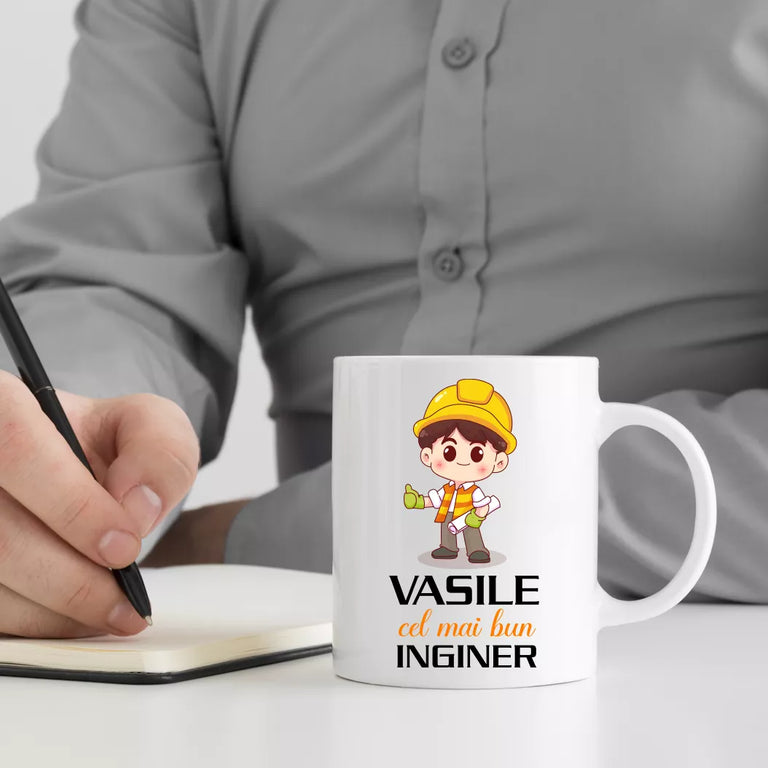 Cana personalizata cu nume - Cel mai bun inginer