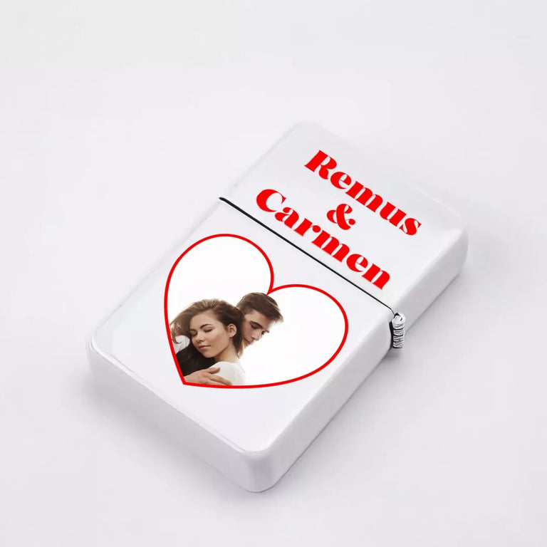 Bricheta personalizata cu poza inima si nume