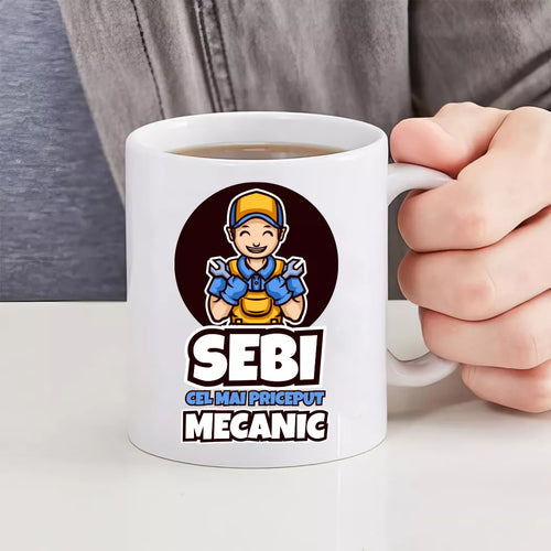 Cana personalizata cu nume - Cel mai priceput mecanic