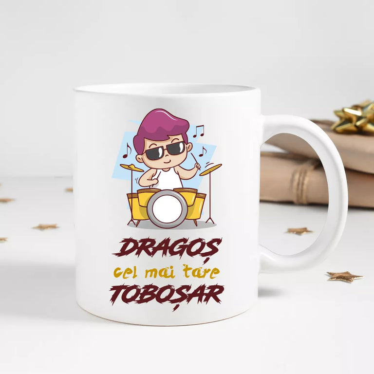 Cana personalizata cu nume - Cel mai tare tobosar