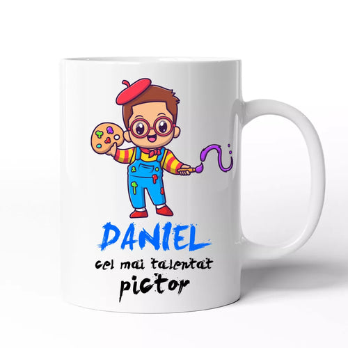 Cana personalizata cu nume - Cel mai talentat pictor