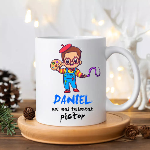 Cana personalizata cu nume - Cel mai talentat pictor