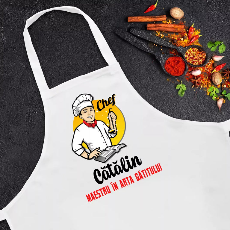 Sort personalizat cu nume - Maestru in arta gatitului