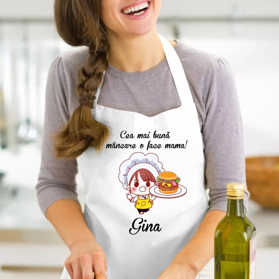 Sort personalizat cu nume - Cea mai buna mancare o face mama