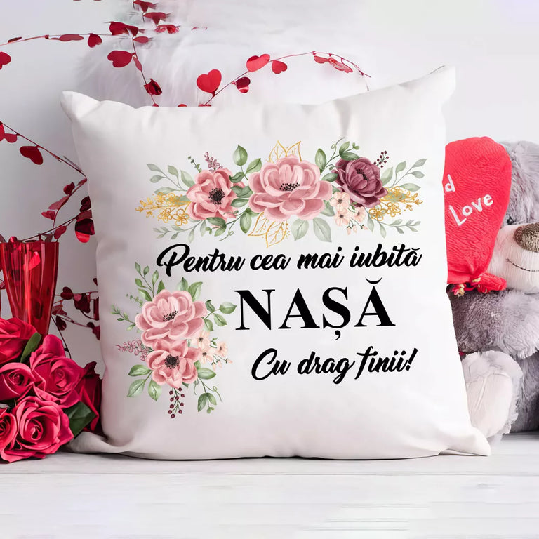 Perna personalizata - Pentru cea mai iubita nasa cu drag finii