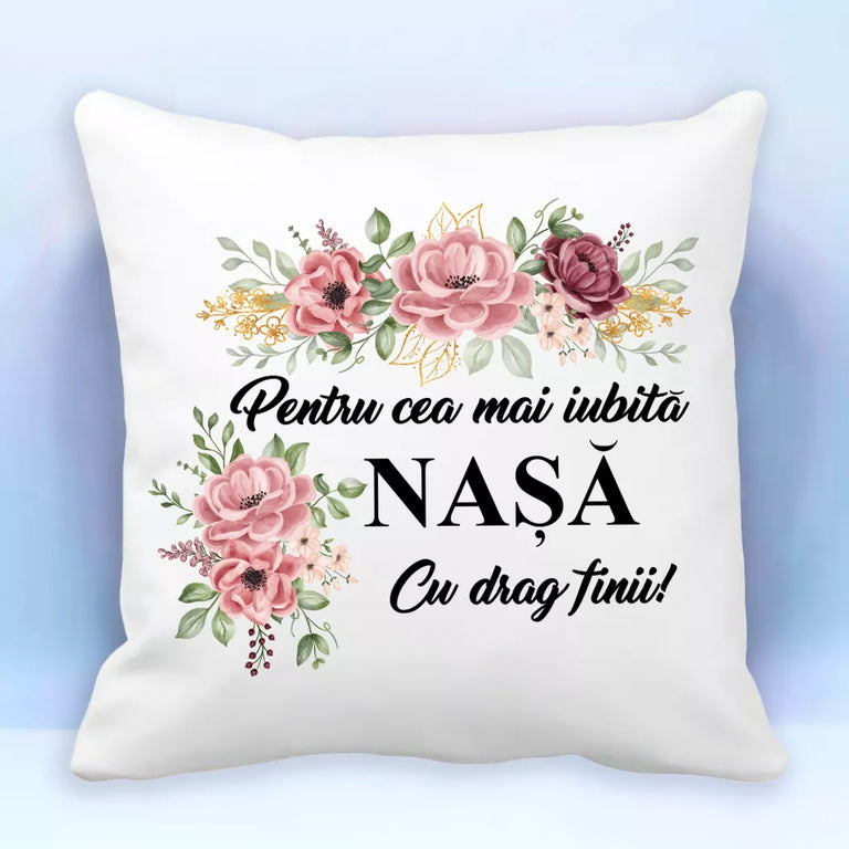 Perna personalizata - Pentru cea mai iubita nasa cu drag finii