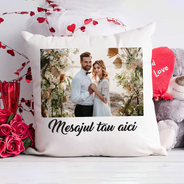 Perna personalizata cu poza si mesaj