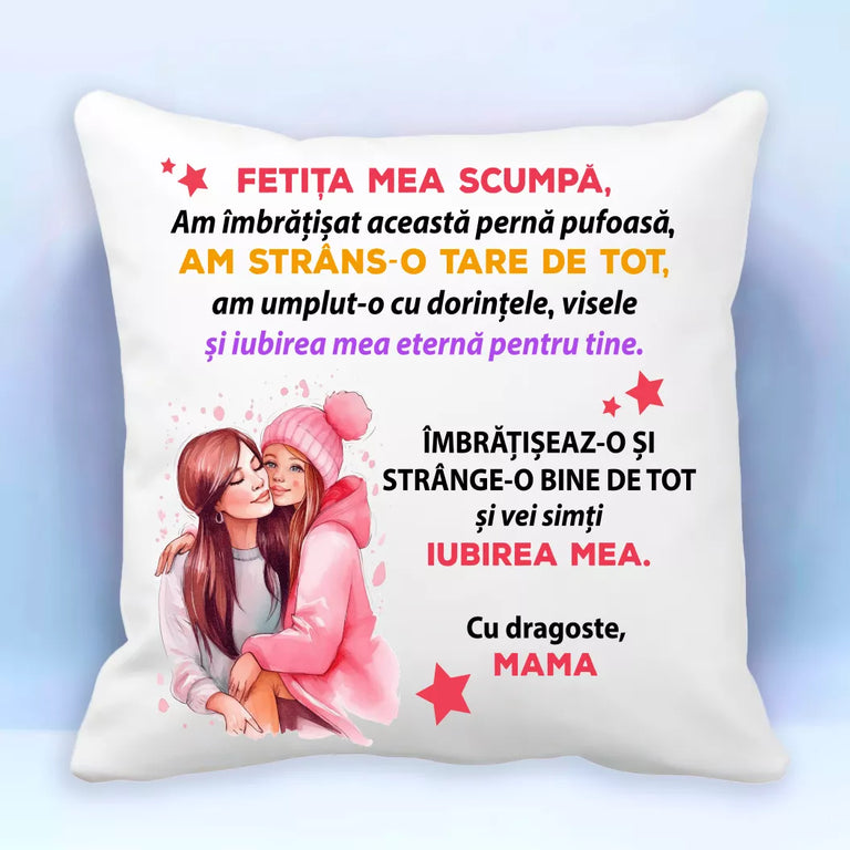 Perna personalizata - Fetita mea scumpa cu drag mama