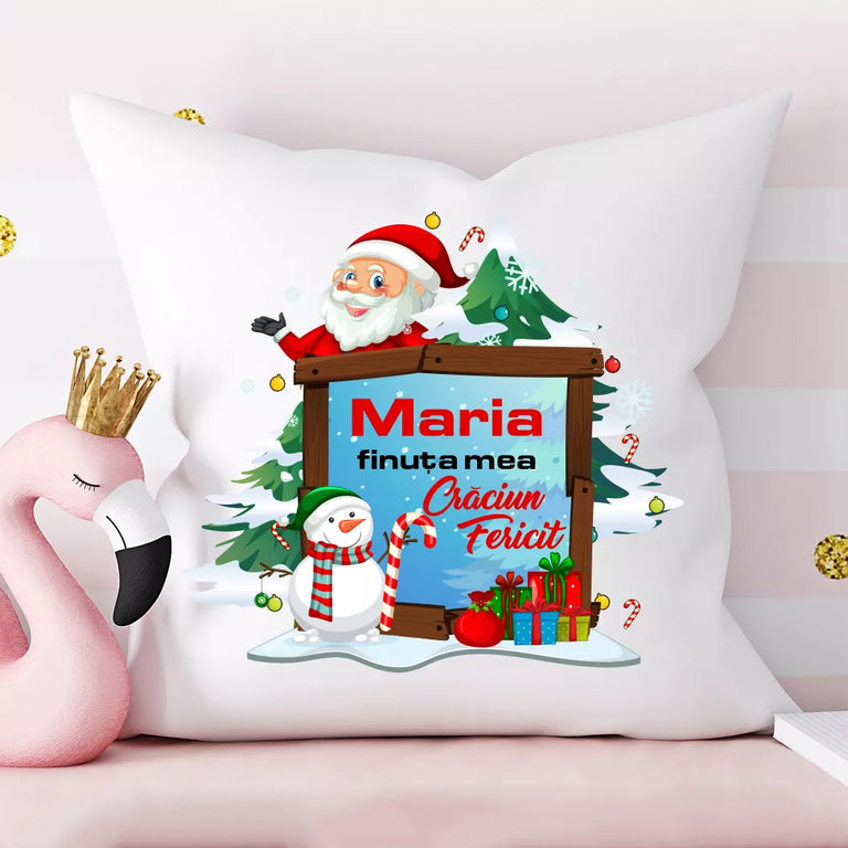 Perna personalizata cu nume - Finuta mea Craciun Fericit