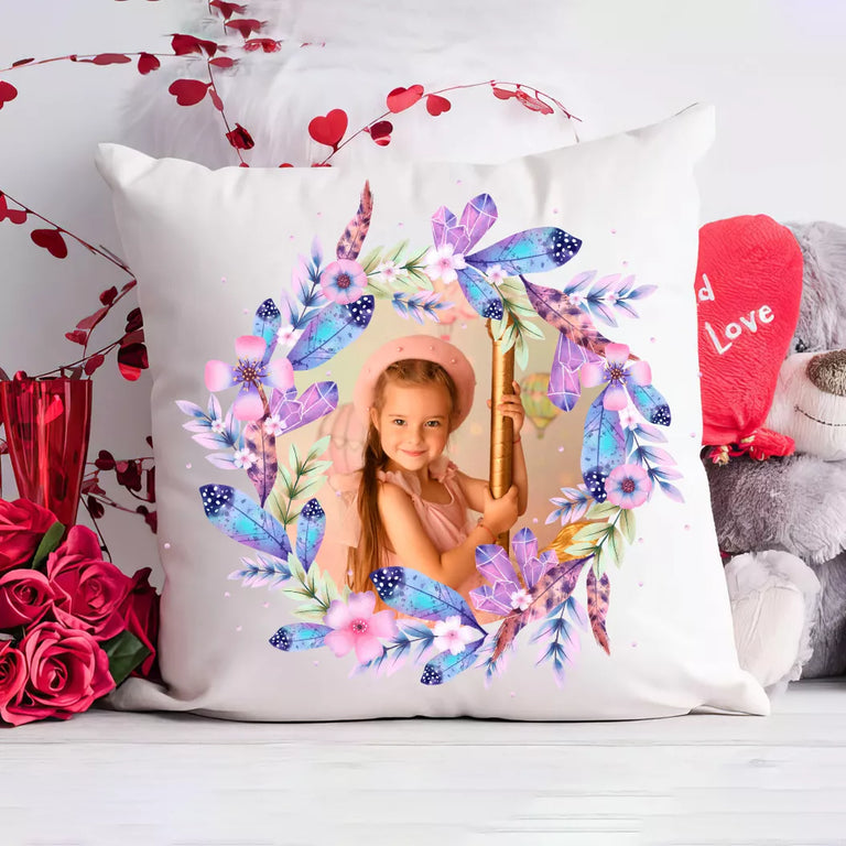 Perna personalizata - Poza si flori