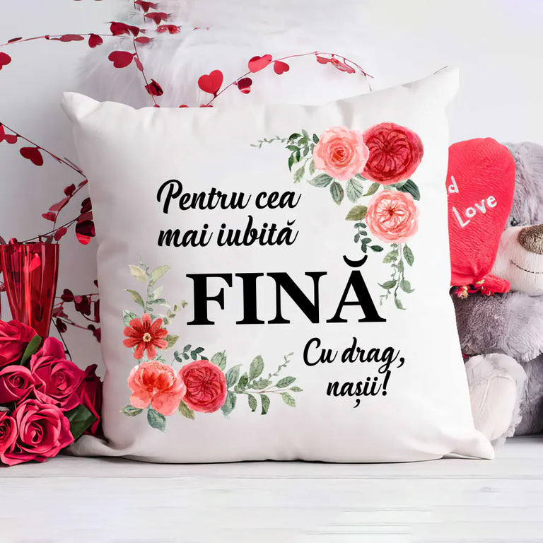 Perna personalizata - Pentru cea mai iubita fina cu drag nasii