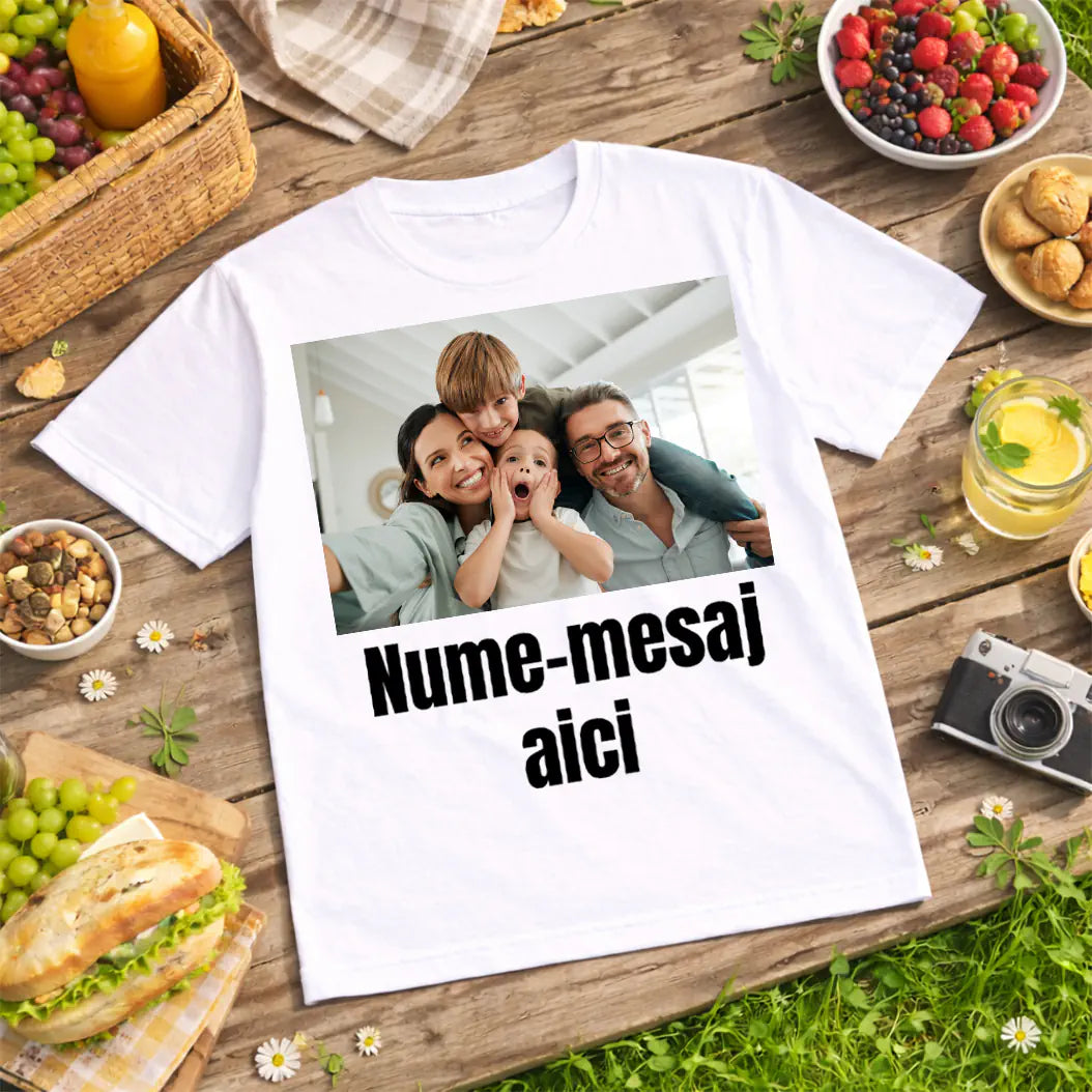Tricou adulti personalizat cu poza, nume, mesaj 1