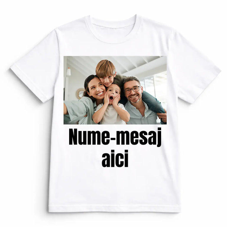 Tricou adulti personalizat cu poza, nume, mesaj