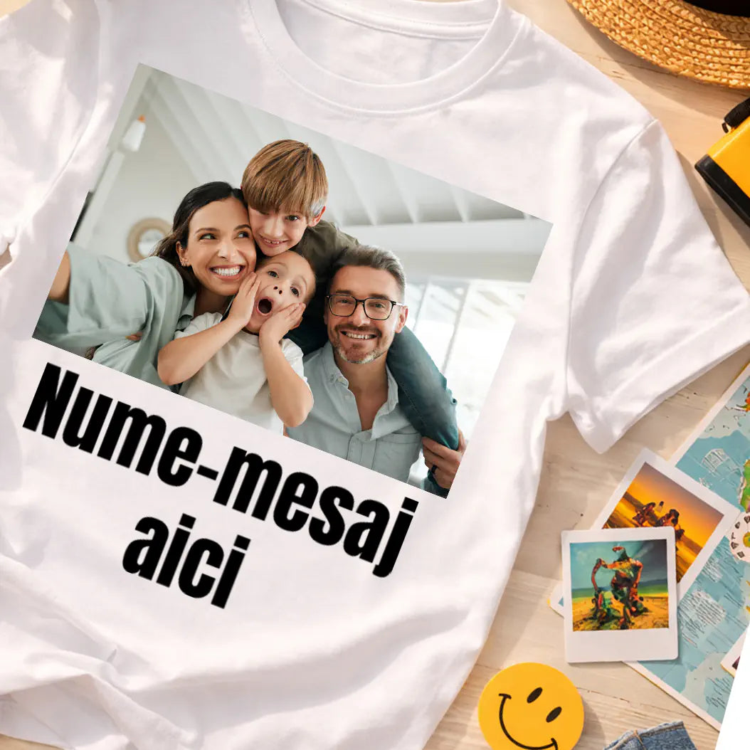 Tricou adulti personalizat cu poza, nume, mesaj 3