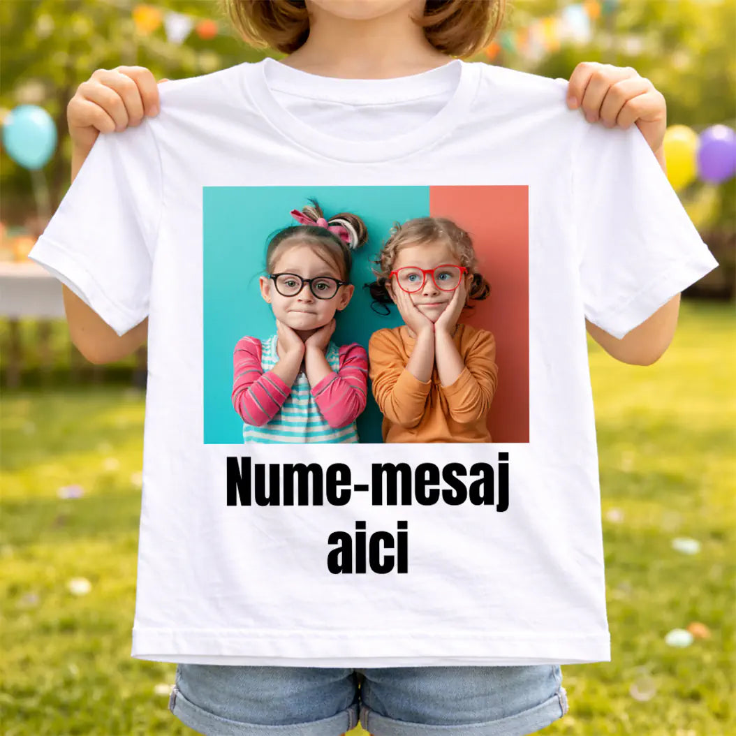 Tricou copii personalizat cu poza, nume sau mesaj 2