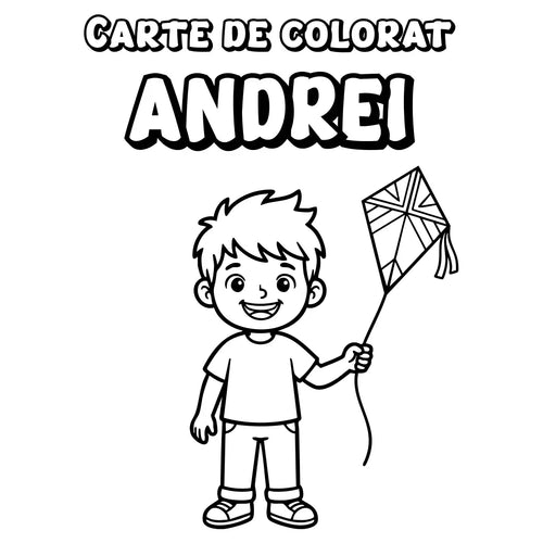 Carte de colorat baiat 1