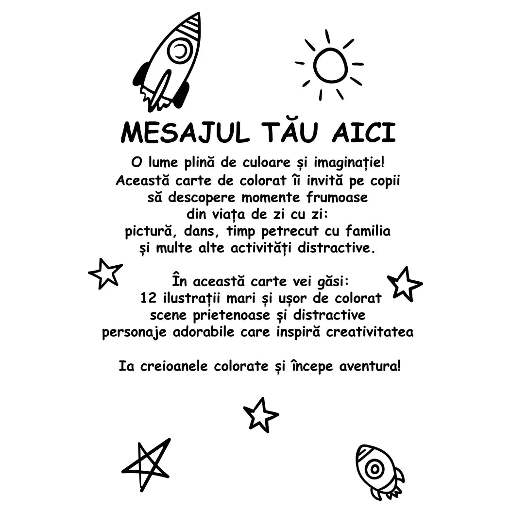 Carte de colorat baiat 12