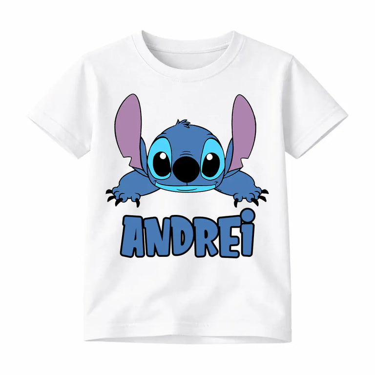 Tricou copii personalizat cu nume - Lilo si Stitch