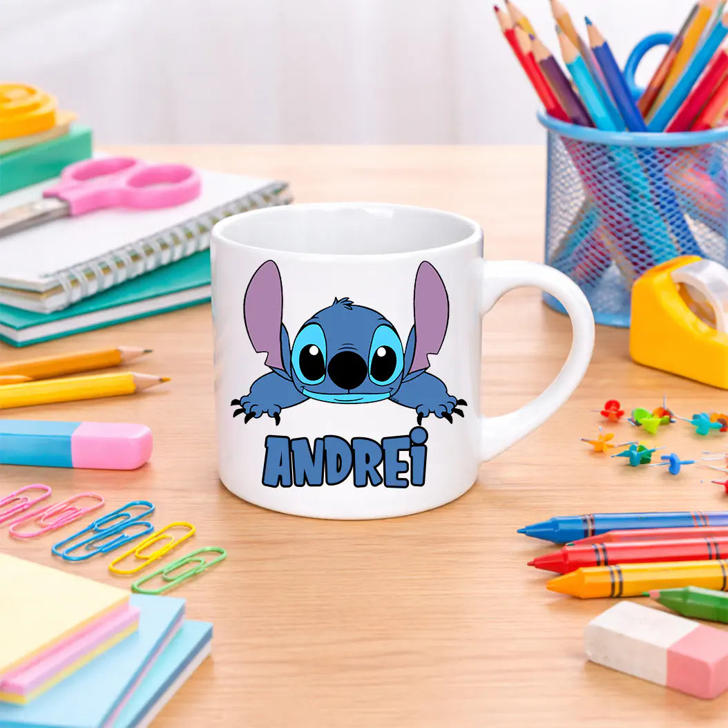 Cana pentru copii personalizata cu nume Lilo si Stitch 7