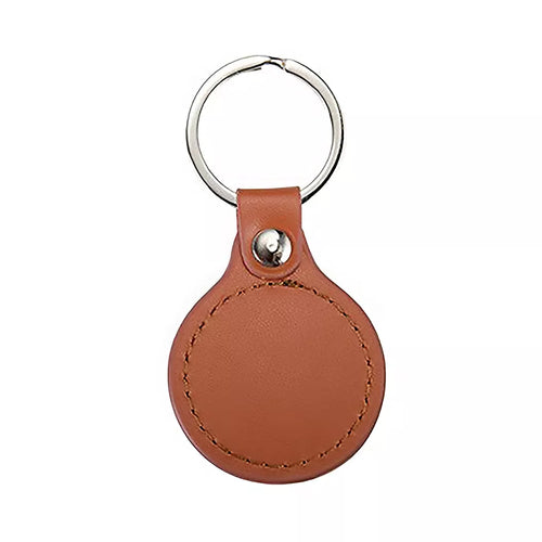 Breloc piele personalizat cu poza - Rotund