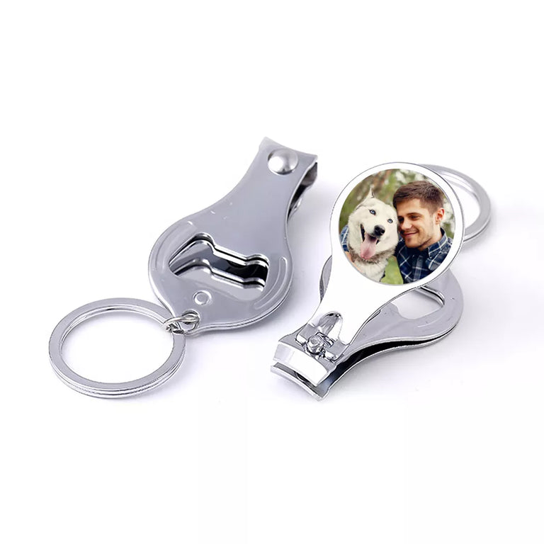 Breloc metalic unghiera/desfacator personalizat cu poza
