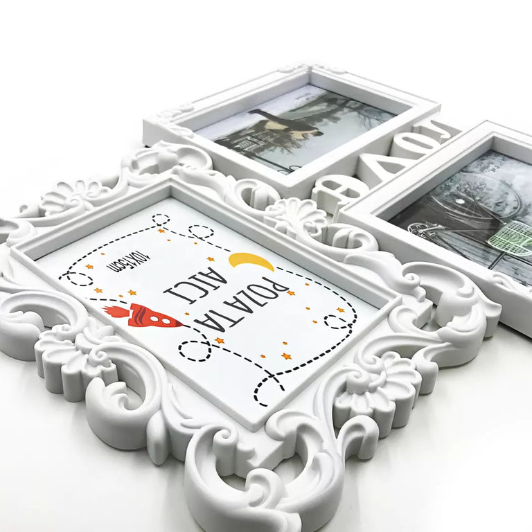 Rama foto personalizata cu 3 poze - Flori Love