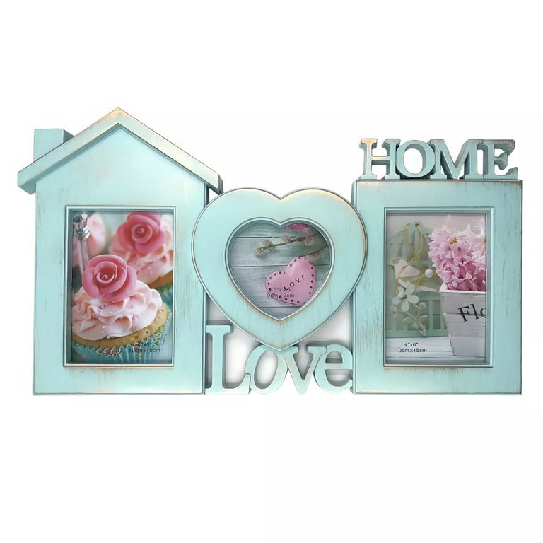 Rama foto personalizata cu 3 poze - Love Home