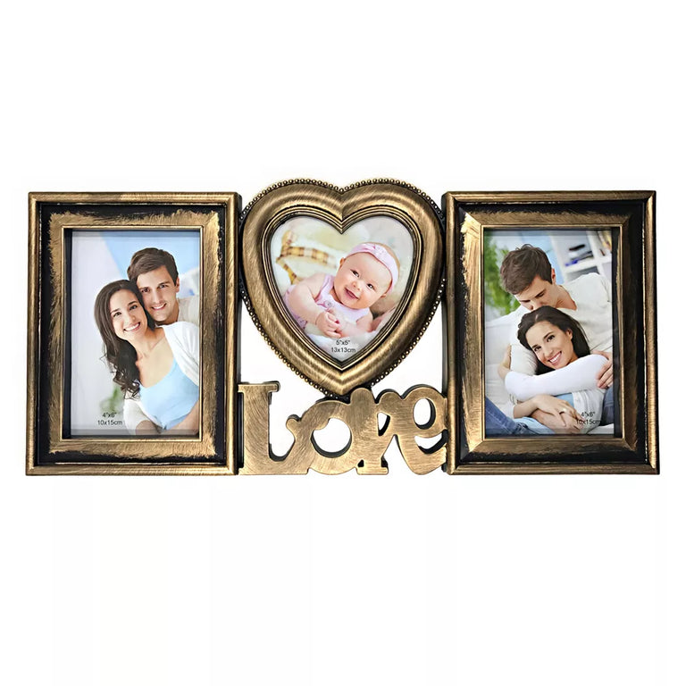 Rama foto personalizata cu 3 poze - Wenge Love