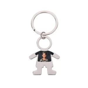 Breloc metal baiat personalizat cu poza