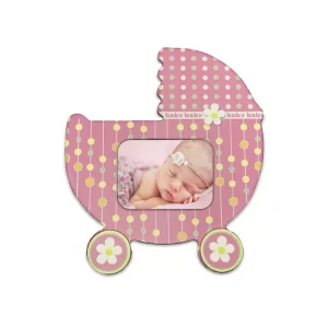 Magnet personalizat cu poza - Carucior roz