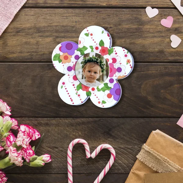 Magnet personalizat cu poza - Floari colorate - imagine 2