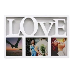 Rama foto personalizata cu 3 poze - Love