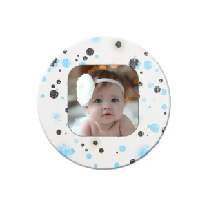 Magnet personalizat cu poza - Rotund cu buline