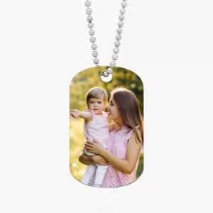 Colier metalic Army personalizat cu poza sau text