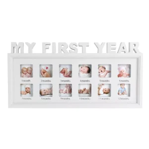 Rama foto personalizata cu 12 poze - Primul meu anisor alba