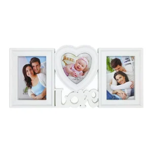 Rama foto personalizata cu 3 poze - Inima Love
