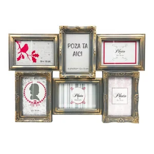 Rama foto personalizata cu 6 poze - Wenge