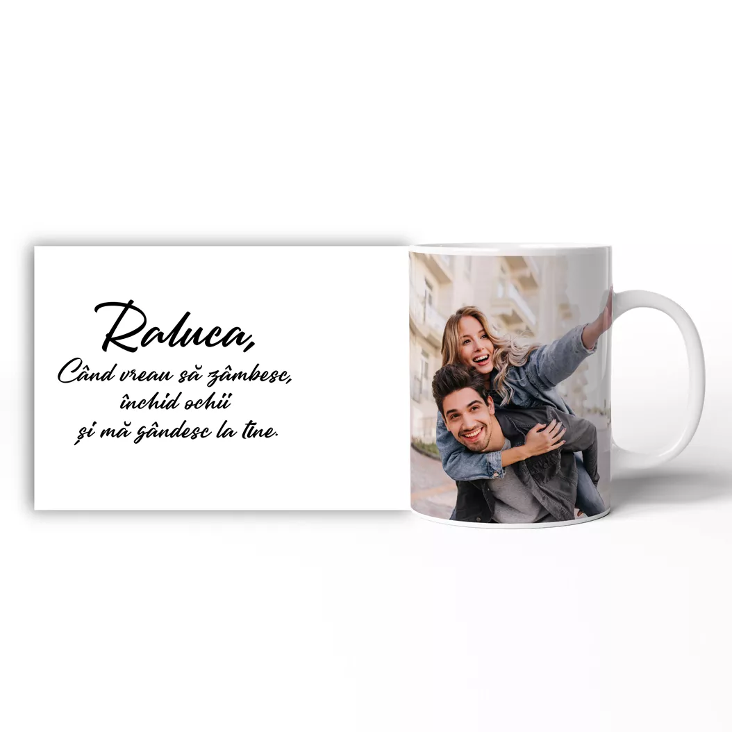 Cana personalizata cu o poza si mesaj - imagine 2